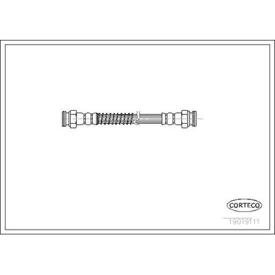Fren Hortumu Arka Sağ veya Sol Citroen C15 (02.1985->)  CORTECO 19019111