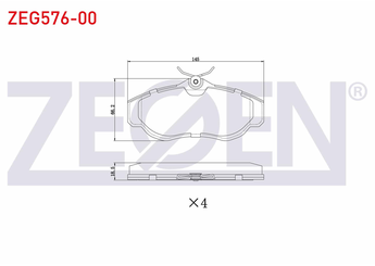 Fren Disk Balata Ön ZEGEN ZEG576-00   SFP000210 SFP100460 SFP100480 STC3685 STC1880 STC3195