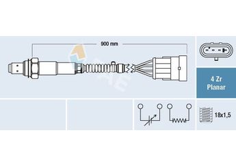 Oksijen (Lambda) Sensörü  FAE 77362  60816696 46764207