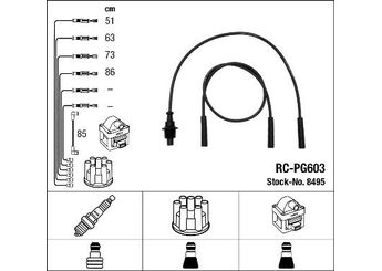 Buji Kablosu  NGK 8495  5967C2 5967.C2 5967K3 5967.K3