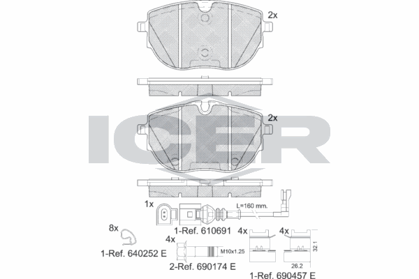 Fren Disk Balata Ön Volkswagen T6.1 Transporter P.Van (SH)(07.2019->2024)  AYD 60437C
