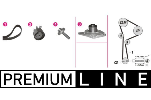 Devirdaim Su Pompası  Renault Megane III HB (10.2008->)  MAHLE CPK 118 000P