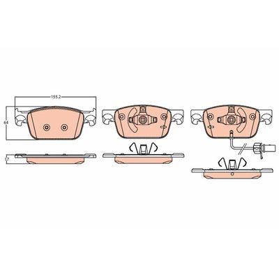 Fren Disk Balata Ön Audi A4 Allroad Quattro (8WJ)(06.2019->)  TRW GDB2127