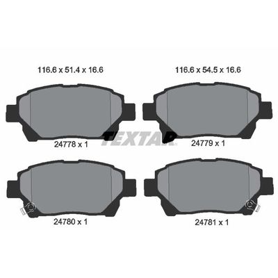 Fren Disk Balata Ön Toyota iQ (NUJ1/NGJ1/KGJ1)(11.2008->)  TEXTAR 2477801