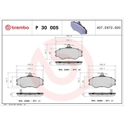 Fren Disk Balata Ön BREMBO P 30 005