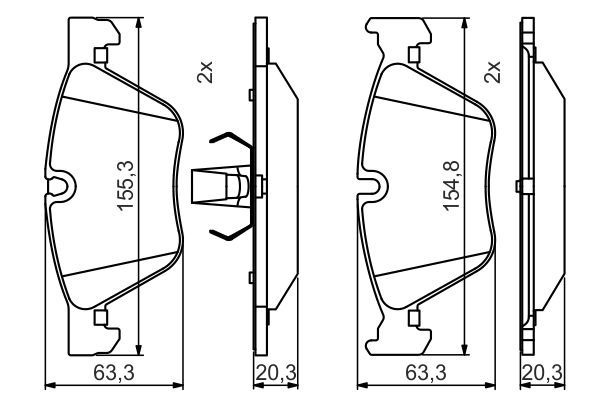 Fren Disk Balata Ön BMW 5 Serisi Sedan (E60)(2003->)  BOSCH 0 986 495 480