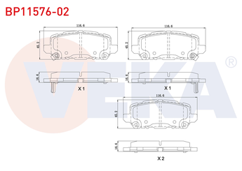 Fren Disk Balata Arka VEKA BP11576-02  