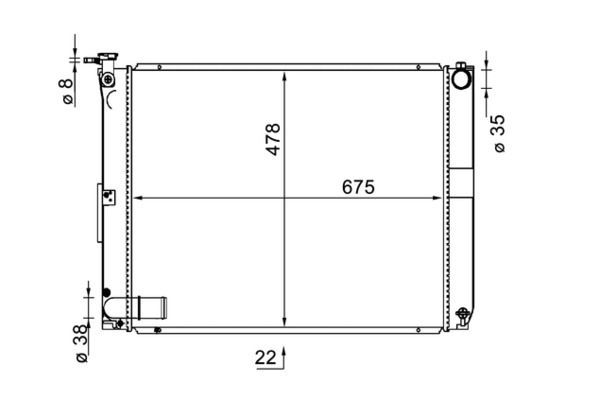 Su Radyatörü  Audi A4 Cabriolet (8H)(04.2002->)  MAHLE CR 1578 000S