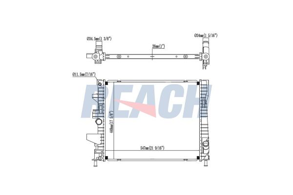 Su Radyatörü  Ford Focus 3/4/5 Kapı (CEW)(2014->)  MGA 80245