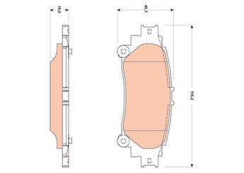 Fren Disk Balata Arka TRW GDB3497  446648140 04466-48140 446647070 04466-47070