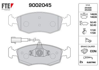 Fren Disk Balata Ön FTE 9002045  77366270 77365729 77365811 77366537 77366538