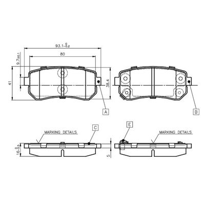Fren Disk Balata Arka Hyundai Accent Era (MC)(2006->)  BOSCH 0 986 TB2 975