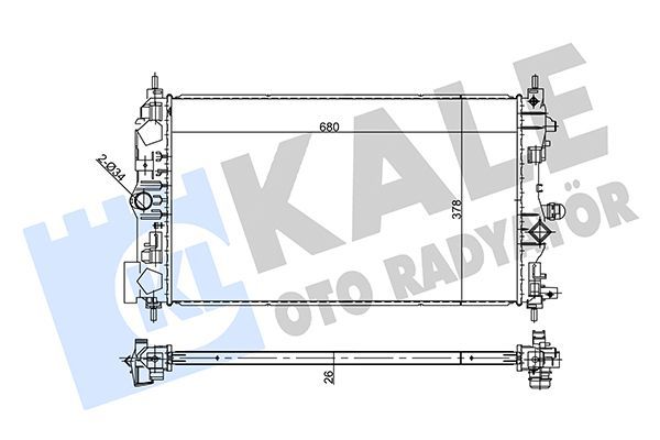Su Radyatörü  Opel Astra J HB (12.2009->)  KALE 356285