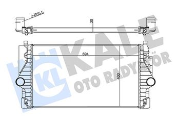 Turbo Radyatörü  KALE 344765  7D0145803A 7D0.145.803 A 7D0145805 7D0.145.805