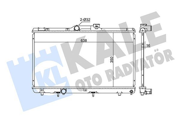 Su Radyatörü  Toyota Corolla (E11)(1997->)  KALE 342150