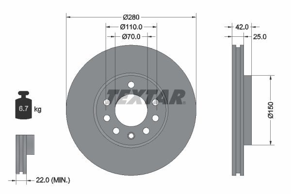 Fren Disk Ayna Ön Sağ ve Sol Opel Corsa C (2003->)  EUROREPAR 1667859280