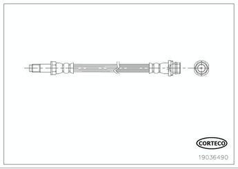 Fren Hortumu Arka Sağ veya Sol CORTECO 19036490  19036490 1460255 6G912282ED