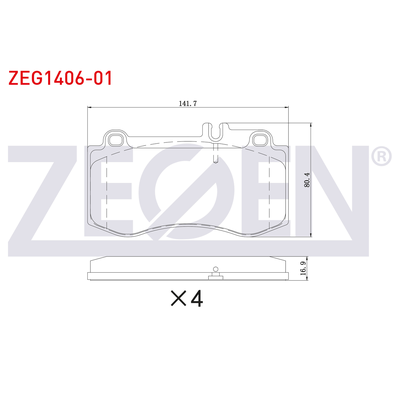 Fren Disk Balata Ön ZEGEN ZEG1406-01