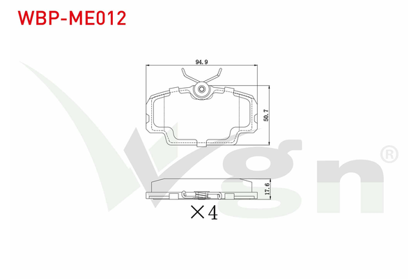 Fren Disk Balata Ön WGN WBP-ME012