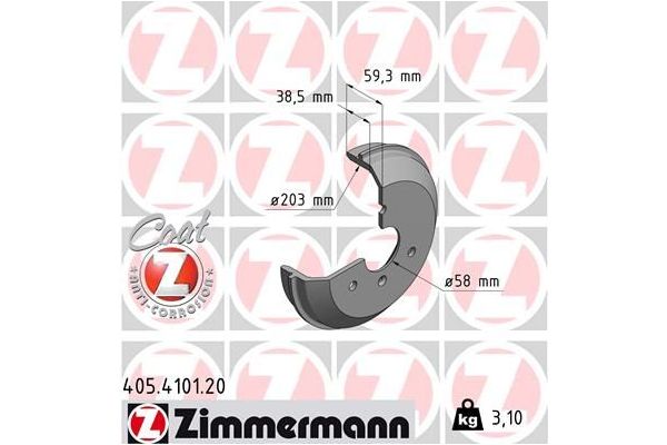 Kampana Arka Sağ veya Sol Smart Fortwo Cabrio (02.2003->)  ZIMMERMANN 405.4101.20