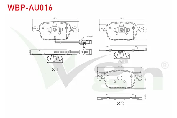 Fren Disk Balata Ön WGN WBP-AU016