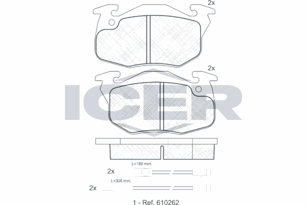 Fren Disk Balata Ön Peugeot 305 (11.1977->)  PSA ORJINAL 4254.98