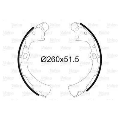 Fren Pabuçlu Balata Arka Nissan Pickup (D22)(02.1998->)  VALEO 562671