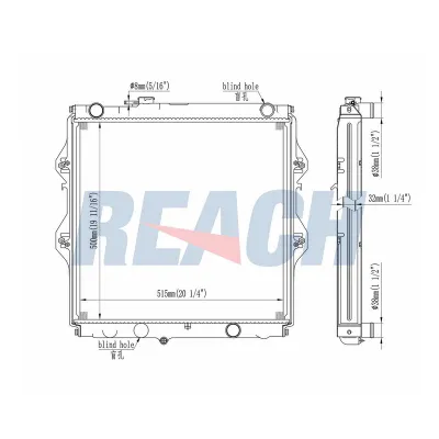 Su Radyatörü  Toyota Hilux (KDN1)(2001->)  KALE 348175