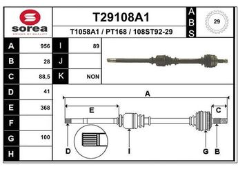Aks Komple Ön Sağ PSA ORJINAL 3273V1  3273V1 3273V3