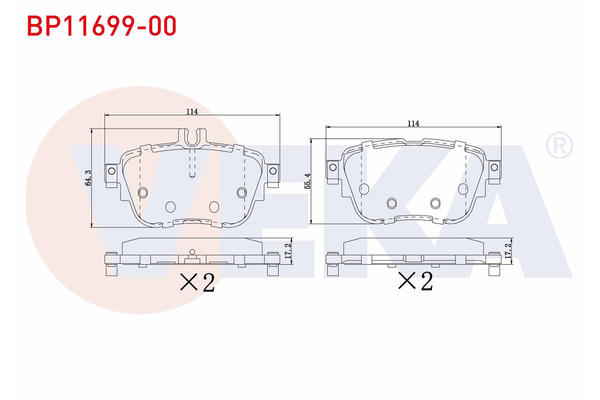 Fren Disk Balata Arka Mercedes E -Serisi Sedan (BM 213)(08.2016->)  VEKA BP11699-00