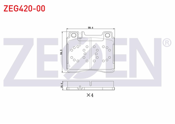 Fren Disk Balata Ön ZEGEN ZEG420-00   24200420 A0024201220 A0024202620 0024200420 24201220 0024201220 2420122005 002420122005 24202620 0024202620 2420262005 002420262005
