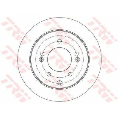 Fren Disk Ayna Arka Sağ ve Sol Kia Cerato Coupe (TD)(2011->)  TRW DF7819