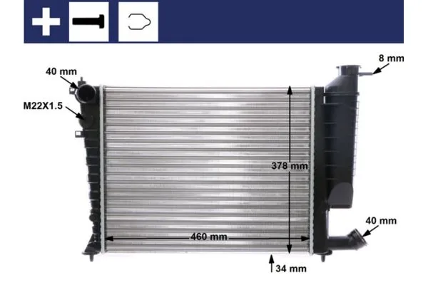 Su Radyatörü  Chevrolet Cruze (2009->)  MAHLE CR 478 000S