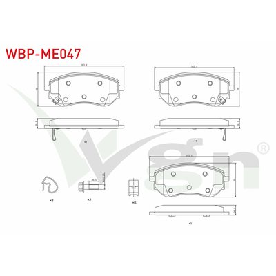 Fren Disk Balata Ön Mercedes X -Serisi (BM 470)(09.2017->)  WGN WBP-ME047