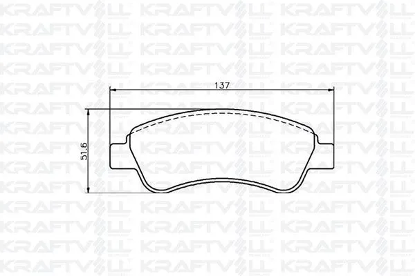 Fren Disk Balata Ön Peugeot 2008 (03.2013->)  KRAFTVOLL 07010030