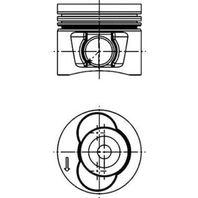 Piston (81.01MM-0.50)  KOLBENSCHMIDT 40715620