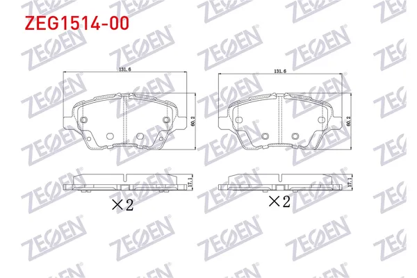 Fren Disk Balata Ön Ford Tourneo Courier (C4A)(2013->)  ZEGEN ZEG1514-00
