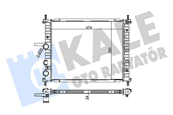 Su Radyatörü  Fiat Multipla (186)(01.1999->)  KALE 231300