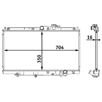 Su Radyatörü  Honda Accord 4 Kapı (CC/CE)(10.1992->)  MAHLE CR 202 000S