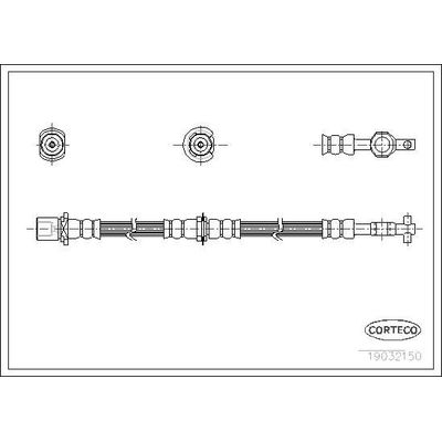 Fren Hortumu Ön Sağ veya Sol Toyota Celica Liftback (T16)(1986->)  CORTECO 19032150