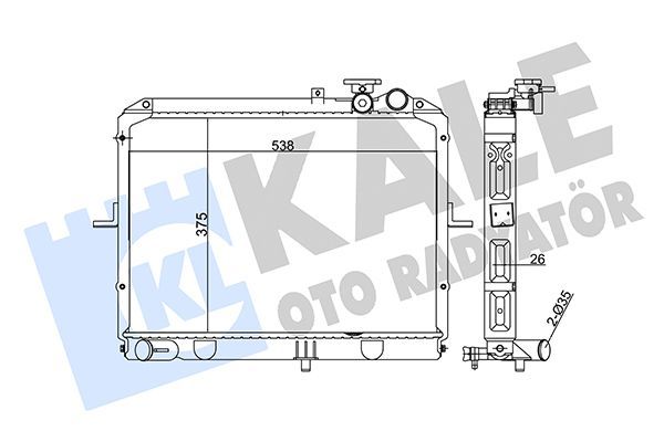 Su Radyatörü  Kia Carens (RS)(2003->)  KALE 369900