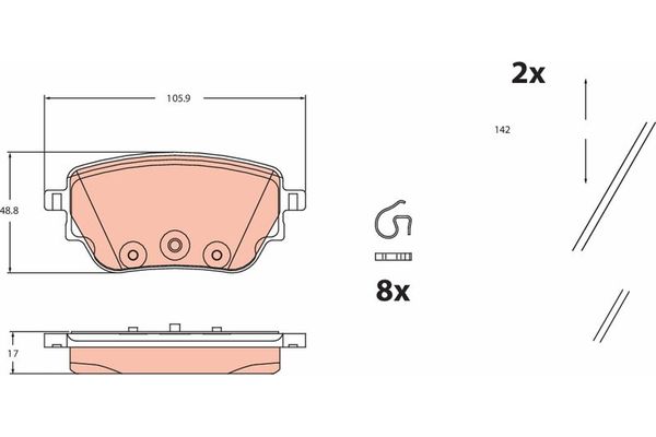 Fren Disk Balata Arka Mercedes CLA -Serisi (BM118)(03.2019->)  WONGA 27968