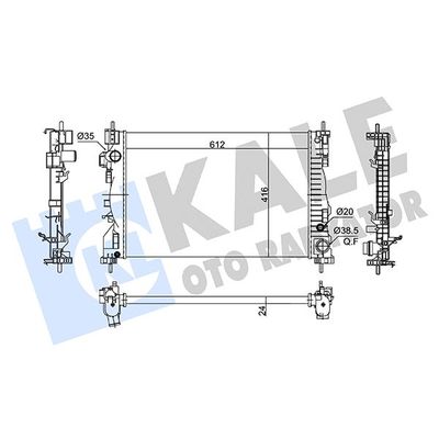 Su Radyatörü  Alfa Romeo Giulietta (191)(2010->)  KALE 363055