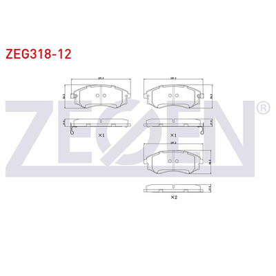 Fren Disk Balata Ön Hyundai Elantra (XD)(2000->)  ZEGEN ZEG318-12