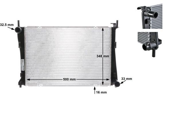 Su Radyatörü  Mazda 2 Sedan (DY)(03.2003->)  MAHLE CR 1355 000S