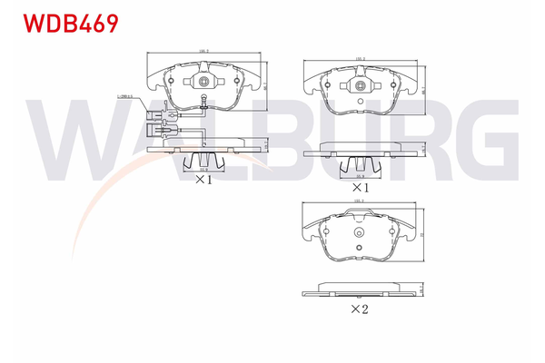 Fren Disk Balata Ön Audi A5 Sportback (8T)(05.2009->)  WALBURG WDB469