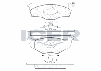 Fren Disk Balata Ön MAGNETI MARELLI 323700007400  6N0698151 6N0698151C 21866 21868 AC643081D