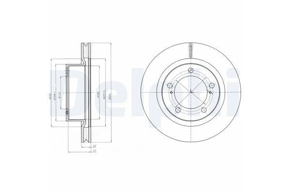 Fren Disk Ayna Ön Sağ ve Sol Toyota Land Cruiser 200 (J20)(2008->)  DELPHI BG9067