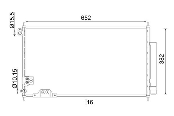 Klima Radyatörü  Honda Accord Tourer (CN/CM)(01.2003->)  MAHLE AC 826 000S