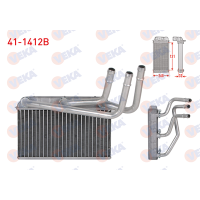 Kalorifer Radyatörü  BMW X6 M Serisi (F86)(2015->)  VEKA 41-1412B